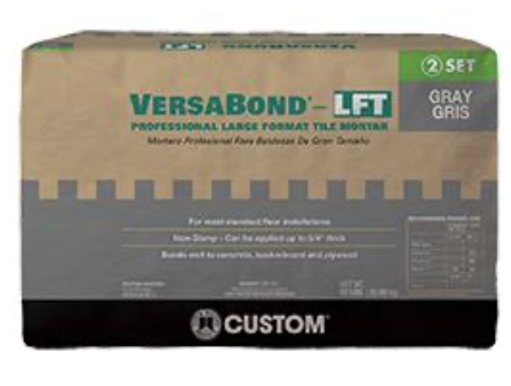 Custom Building Products Large Format Tile Mortar VersaBond-LFT Professional Gray 50 lb