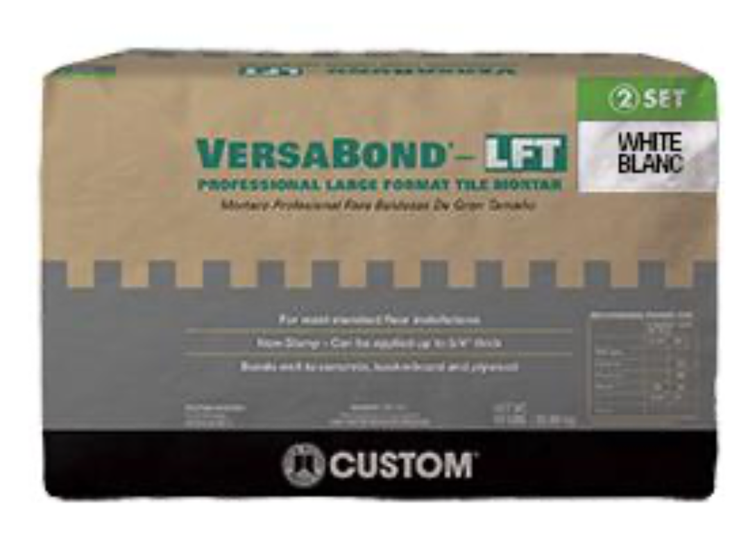 Custom Building Products Large Format Tile Mortar VersaBond-LFT Professional White 50 lb