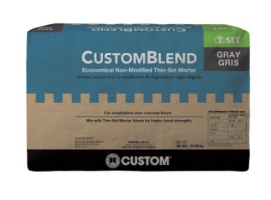 Custom Building Products Thin Set Mortar CustomBlend Grey 50 lb